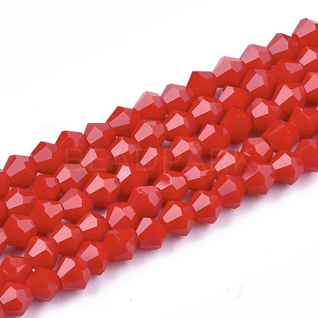 Opaque Solid Color Glass Beads Strands X-GLAA-Q080-4mm-B02-1