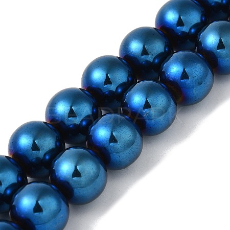 Electroplated Synthetic Magnetic Hematite Beads Strands G-I364-K01-01-1
