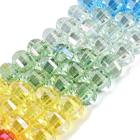 Electroplate Transparent Glass Beads Strands EGLA-N022-14A-B02-1