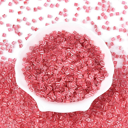 Transparent Inside Colours Glass Seed Beads SEED-T007-13E-1