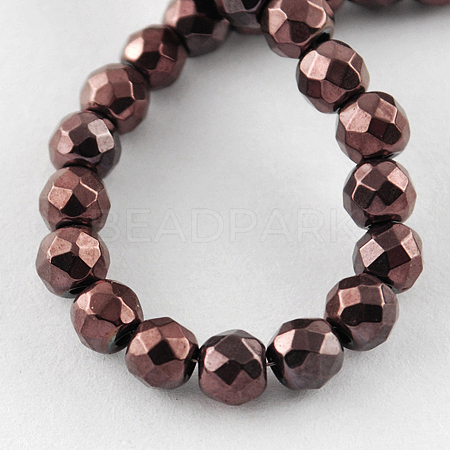 Non-magnetic Synthetic Hematite Beads Strands G-Q890-2mm-2-1