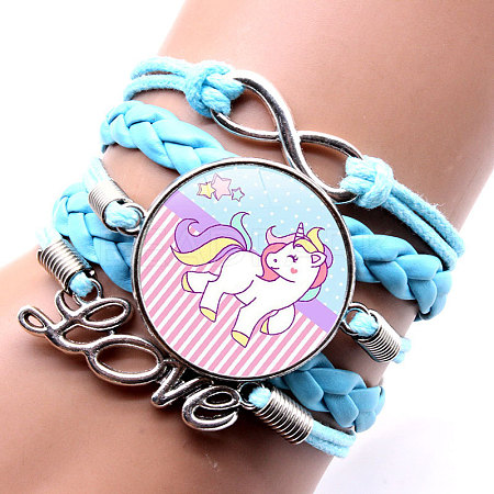 Imitation Leather Woven Multi-strand Bracelets WG5997F-09-1