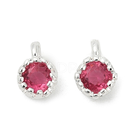 Brass Pave Cubic Zirconia Pendants KK-H204-03S-05-1