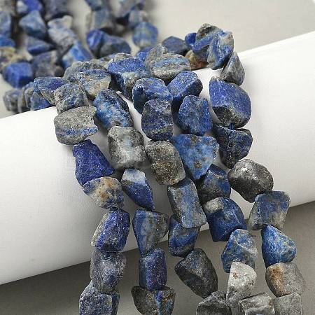 Raw Rough Natural Lapis Lazuli Beads Strands G-M453-D06-1