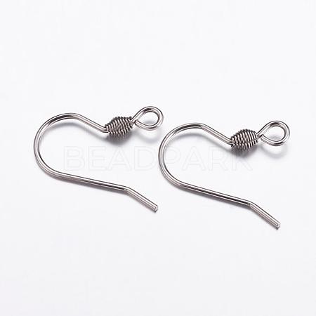 Tarnish Resistant 304 Stainless Steel Earring Hooks STAS-K146-034-15x15mm-1