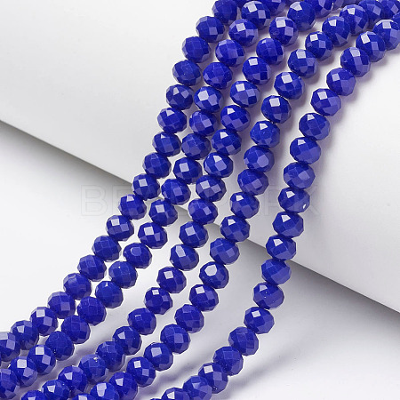 Opaque Solid Color Imitation Jade Glass Beads Strands EGLA-A044-P4mm-D07-1