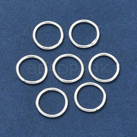 Eco-Friendly Brass Round Rings KK-M165-10mm-02S-RS-1