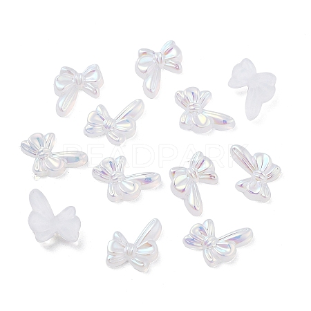 Bowknot Rainbow Iridescent Plating Acrylic Cabochons PACR-B003-03-1