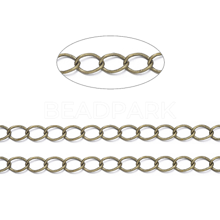 Brass Twisted Chains X-CHC-Q001-5x4mm-AB-1