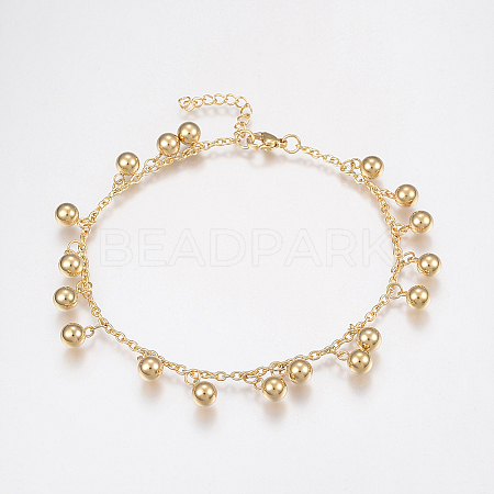 304 Stainless Steel Anklets LS-AJEW-G016-02G-1