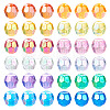  1080Pcs 12 Style Transparent Acrylic Beads PACR-TA0001-11-12