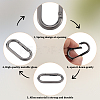 6Pcs Alloy Spring Gate Rings FIND-SP0001-24B-4