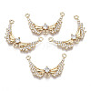 Brass Micro Pave Cubic Zirconia Chandelier Component Links KK-R111-040-1