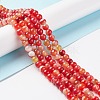 Natural Striped Agate/Banded Agate Bead Strands G-K155-A-8mm-05-2