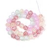 Transparent Crackle Glass Beads Strands GLAA-N053-10mm-01-2