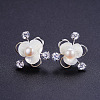 SHEGRACE Beautiful Rhodium Plated 925 Sterling Silver Ear Studs JE334A-2