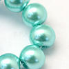 Baking Paint Pearlized Glass Pearl Round Bead Strands HY-Q003-10mm-65-3