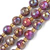 Electroplated Natural Druzy Geode Crystal Beads Strands G-G459-02M-1