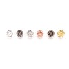 Brass Rhinestone Spacer Beads RB-JP0002-06-4