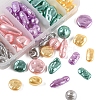 50g 5 Colors ABS Plastic Imitation Pearl Beads OACR-YW0001-24-4