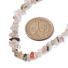 Natural Rutilated Quartz Chip Beaded Necklace NJEW-JN04616-10-3