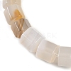 Natural White Agate Hexagon Prism Graduated Beaded Necklaces for Women Men NJEW-K388-03S-2