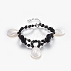 (Jewelry Parties Factory Sale)Spiral Shell Stretch Charm Bracelets BJEW-JB04116-1