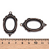 Zinc Alloy Link Cabochon Settings X-PALLOY-WH0001-35R-3