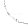 304 Stainless Steel Bar Link Chain Necklaces NJEW-K249-12P-2