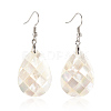 White Shell Dangle Earrings SSHEL-K020-04-1