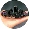 Dyed Natural Quartz & Amethyst Hair Bands PW-WGCBBD1-01-5