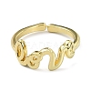 Brass Open Cuff Rings RJEW-B051-34G-2