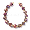 Electroplated Natural Druzy Geode Crystal Beads Strands G-G459-02M-2