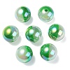 UV Plating Rainbow Iridescent Opaque Acrylic Beads OACR-C007-01C-2