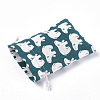 Polycotton(Polyester Cotton) Packing Pouches Drawstring Bags ABAG-T007-02M-3