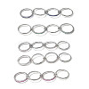 Brass Micro Pave Cubic Zirconia Finger Rings RJEW-P166-12P-4