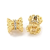 Brass Micro Pave CLear Cubic Zirconia Beads KK-Z044-05G-2