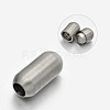 Barrel 304 Stainless Steel Matte Surface Magnetic Clasps STAS-N065-77-1