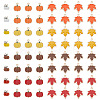 12 Style Olycraft Autumn Theme Alloy Enamel Pendants ENAM-OC0001-14-1