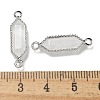 Natural Mixed stone Faceted Double Terminal Pointed Hexagon Connector Charms G-G181-04P-4