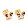 304 Stainless Steel Enamel Stud Earrings EJEW-B009-17G-2