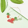 Christmas Theme Alloy Enamel Wine Glass Charms AJEW-JO00188-5