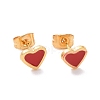 304 Stainless Steel Enamel Stud Earrings EJEW-B009-06G-04-1