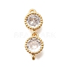 Brass Pave Cubic Zirconia Connector Charms KK-N289-26G-05-1