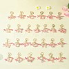 Letter A~Z Transparent Glitter Resin Pendant Keychains KEYC-FZ00024-13-7