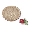 Natural Dyed White Jade Fruit Charms PALLOY-JF02431-04-2