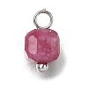 Natural Colorful Tourmaline Faceted Table Cut Cube Charms PALLOY-JF04367-02-3