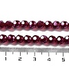 Electroplate Transparent Glass Beads Strands EGLA-A035-T6mm-A02-4