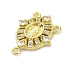 Brass Clear Cubic Zirconia Virgin Mary Chandelier Component Links KK-D325-07G-03-2