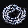 Transparent Electroplate Glass Beads Strands LS-EGLA-Q132-6MM-01A-11-2